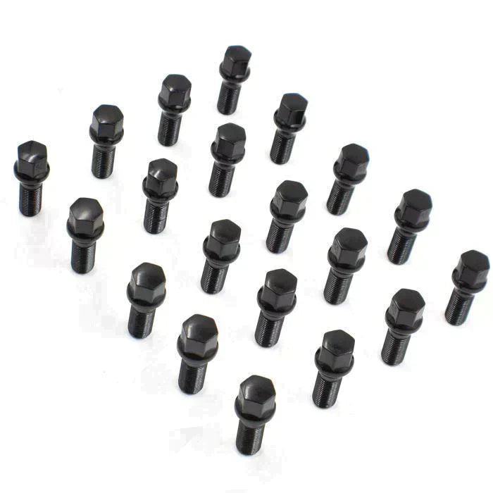 Lug Bolts 14x1.25 Black Conical Stud Bolt 24mm Shank