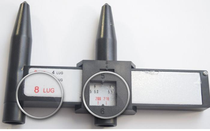 Bolt Pattern Tool Wheel Bolt Pattern Measuring Gauge Tool 4, 5, 6 & 8 Lug | Lug Nut Guys