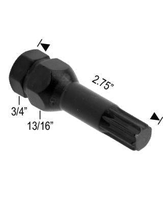 Tuner Lug Nuts Conical Seat 1/2-20 Open End 9 Point Socket Style