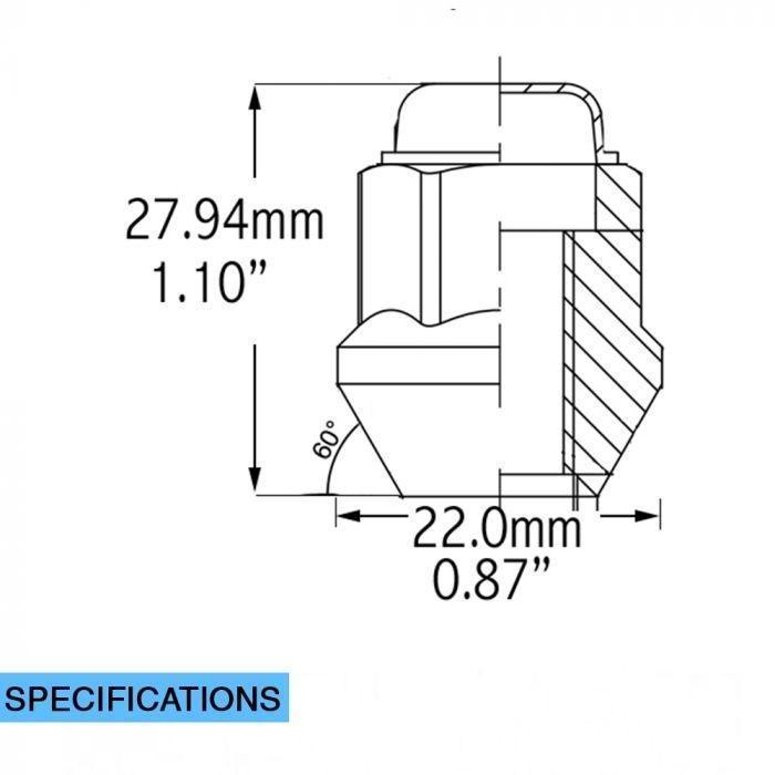 16 Red Bulge Acorn Lug Nuts 10x1.25 For ATV UTV SxS 17mm Hex