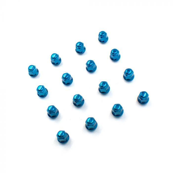 16 Blue Bulge Acorn Lug Nuts 3/8 For ATV UTV SxS 17mm Hex