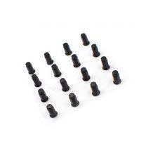 16 Black Flat Seat Lug Nuts 3/8 For ATV UTV SxS 14mm Hex