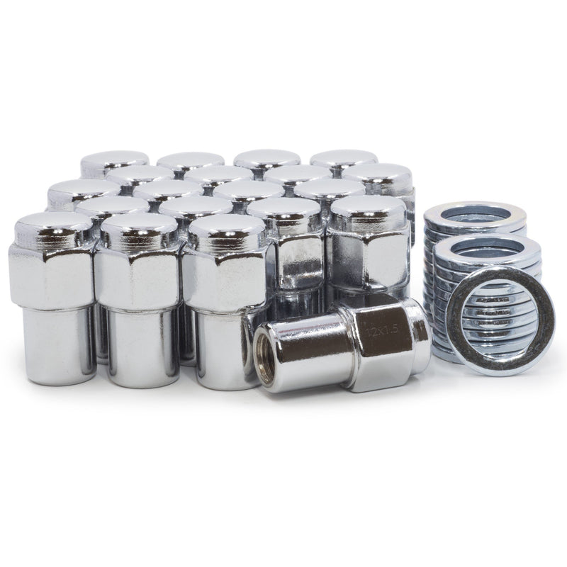 Standard Mag Lug Nuts 14x1.5 Flat Top 0.75" Shank, Standard Washer