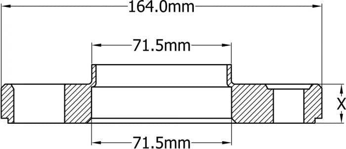 Wheel Spacers 5x130 20mm 71.5mm Hub Centric fits Porsche VW Audi