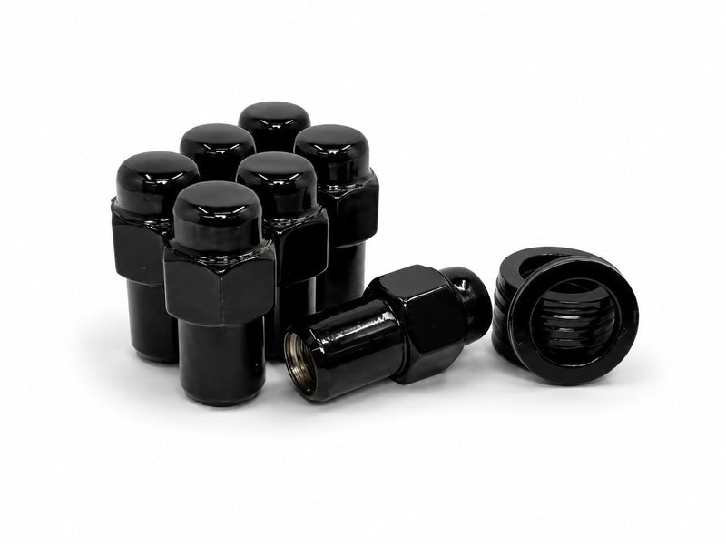 Standard Mag Lug Nuts 12x1.5 Black Round Top .75" Shank