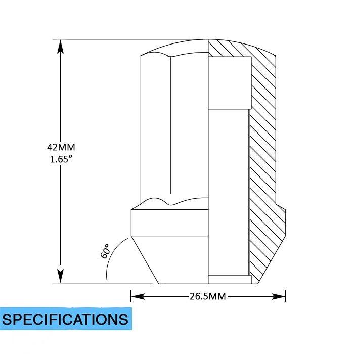 Lug Nuts 9/16-18 OE Style Replacement Fits Many 2003-2011 Dodge & RamTrucks