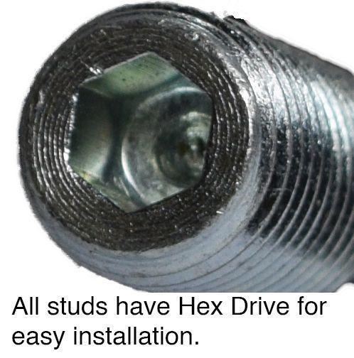 Wheel Stud Conversion 14x1.25 Changes to 12x1.5 2.25" Long