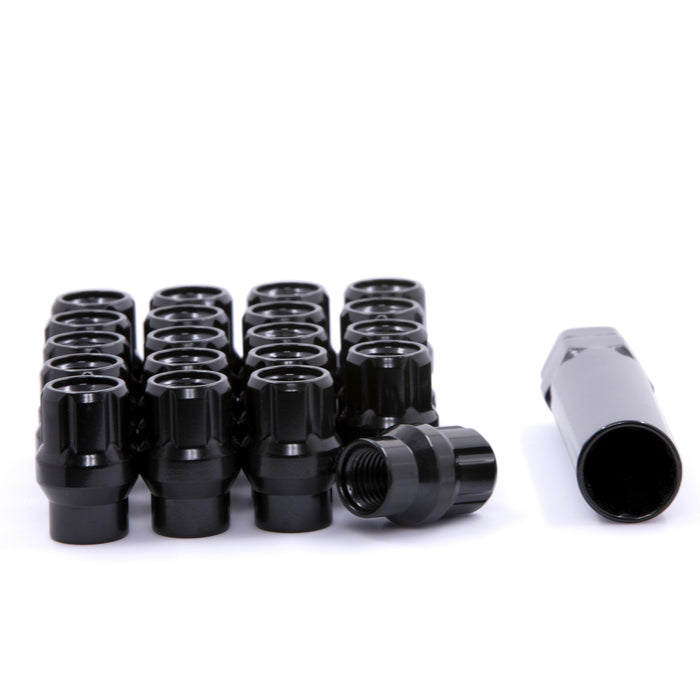 Spline ET Open End Bulge Acorn Lug Nut 12x1.5 Black