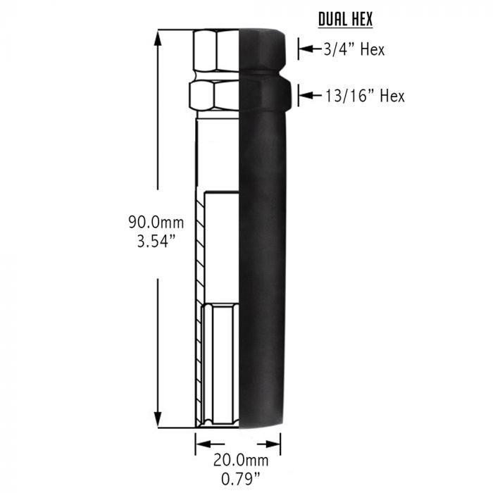 Spline ET Tuner Bulge Acorn Lug Nut 7/16-20 Chrome