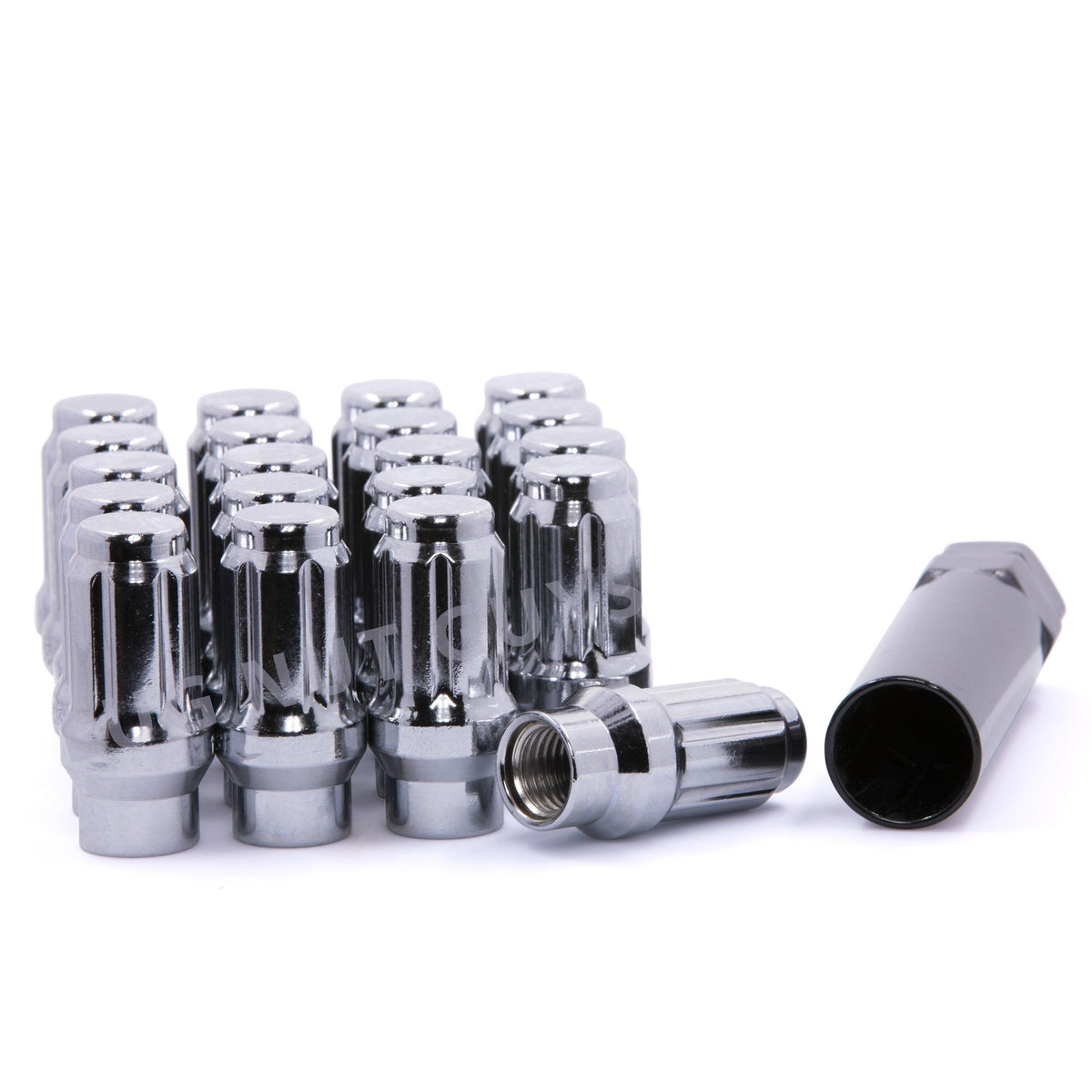 M12x1.5 Of 20 Chrome Bulge Acorn Lug Nuts – 1/2"-20 Thread, Extra Long 2" Length, Made In USA Lug Nuts Set - Foto 13