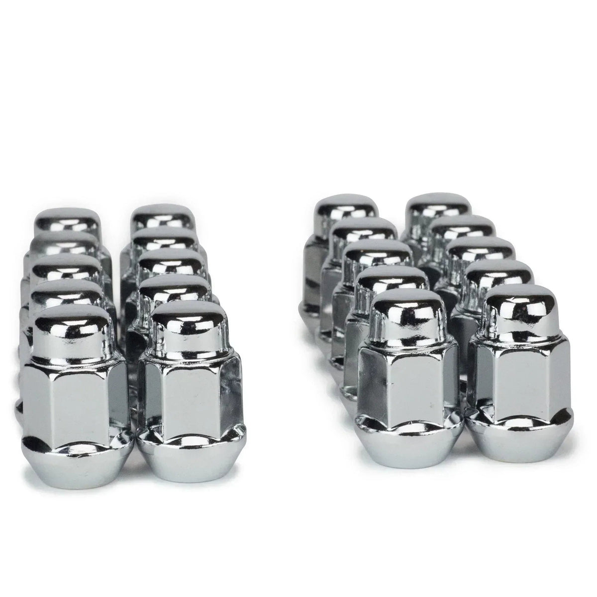20 Chrome Cone Seat Lug Nuts 1/2-20 RH & LH Threads | Lug Nut Guys