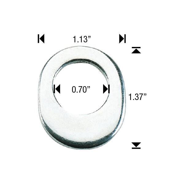 20 ET Washers Flat Style Offset Hole for E-T Brand Wheels — Lug Nut Guys