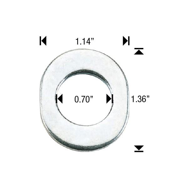 20 ET Washers - Flat Style - Centered Hole