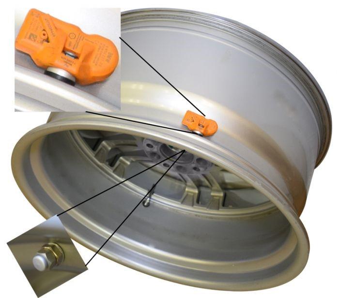 Inner Lip Valve Adapter with Beru TPMS Mount - Set of 4