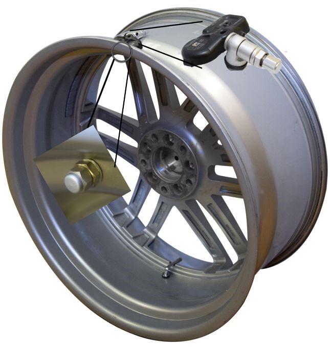 Inner Lip Valve Adapter with Loop TPMS Mount - Set of 4