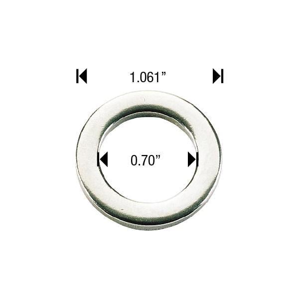 20 Standard Mag Washers - Centered Hole - Stainless Steel