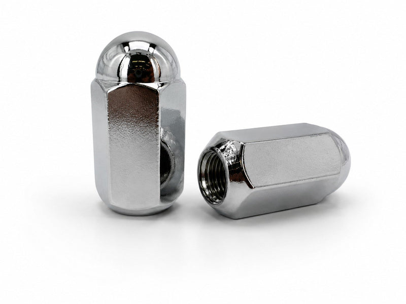 Dually Acorn Lug Nut 9/16-18 Chrome Dome Top Standard Conical