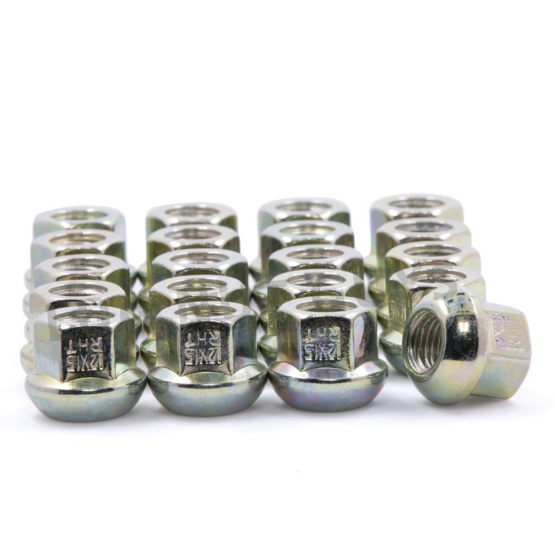 Radius Seat Open End Lug Nuts 14x1.5 with 3/4" Hex - Porsche OE Style