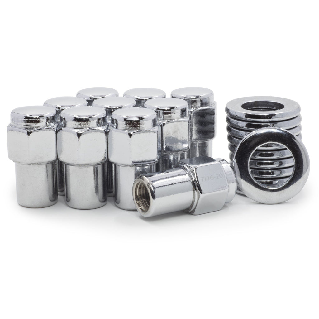 Excalibur 20 Mag Lug Nuts – 7/16-20 RH & LH For Cragar S/S, Mopar Small 5x4 Bolt Pattern