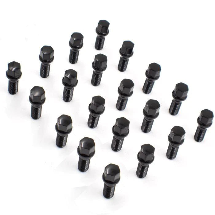 Lug Bolts 14x1.5 Black Conical Stud Bolt 28mm Shank