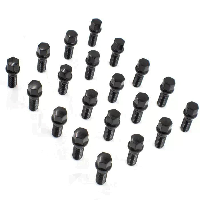 Lug Bolts 14x1.5 Black Conical Stud Bolt 50mm Shank