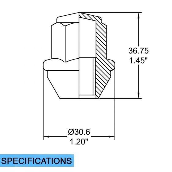 Lug Nuts 1/2-20 Black Replacement fits Ford Mustang 2005-2014 to use 2015 and Newer Wheels