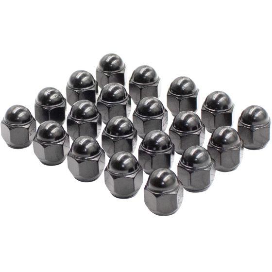 Lug Nuts Acorn Conical 12x1.25 Black Factory Style Replacement for Subaru