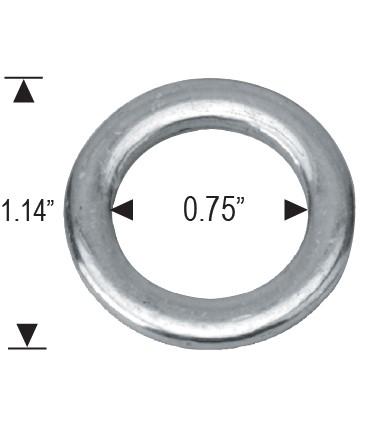 Standard Mag Lug Nuts 14x1.5 Open End 0.75" Shank, Zinc Washer
