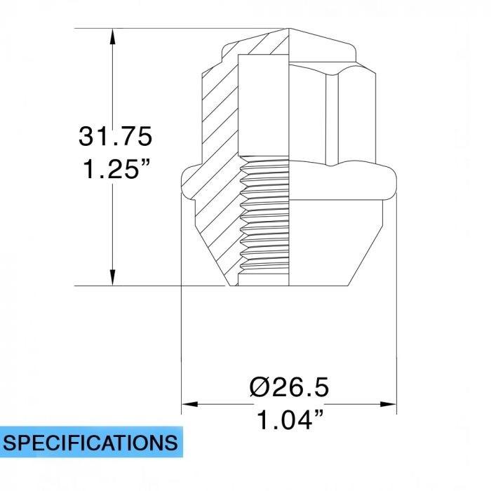 20 Lug Nuts 12x1.5 Black Replacement Lugs fits Ford Fusion Focus OE Wheels