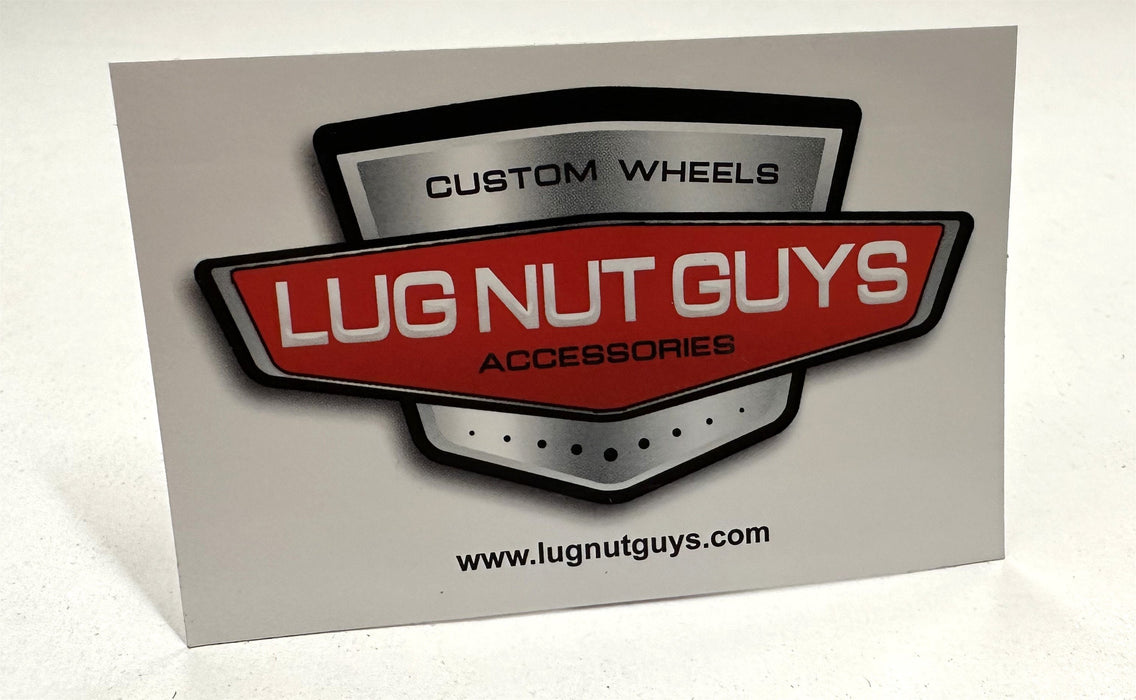 Lug Nut Guys Sticker - 3x2 Indoors-Outdoors