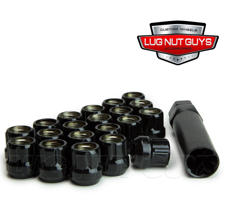 Spline Drive Bulge Acorn Lug Nut 14x1.5 Open End Black