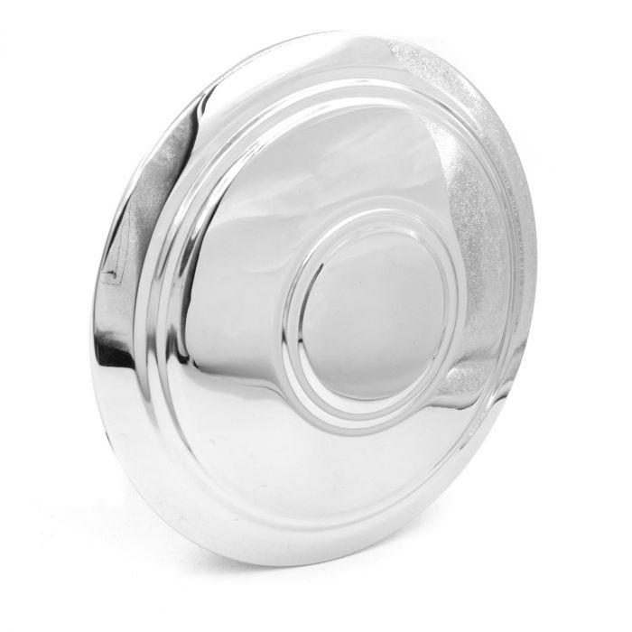 Cap - Police Style Plain Stainless 8" Rally Cap for Ralley 1 Wheel (6.75" Ring)