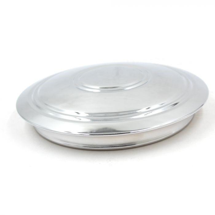 Cap - Police Style Plain Chrome 8" Rally Cap for Smoothie Wheel