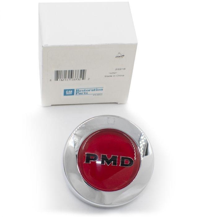 Cap - PMD Logo Black on Red for Pontiac Ralley II Wheel