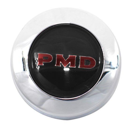 Cap - PMD Logo Red on Black for Pontiac Ralley II Wheel — Lug Nut Guys