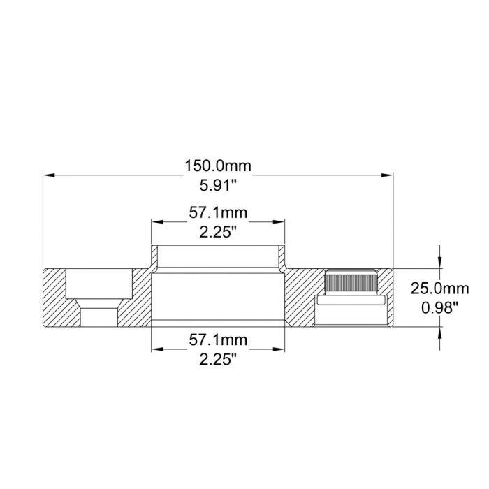 Wheel Adapters - Converts 5x100 to 5x112 - 30mm Hub Centric Bolt On with Black Bolts