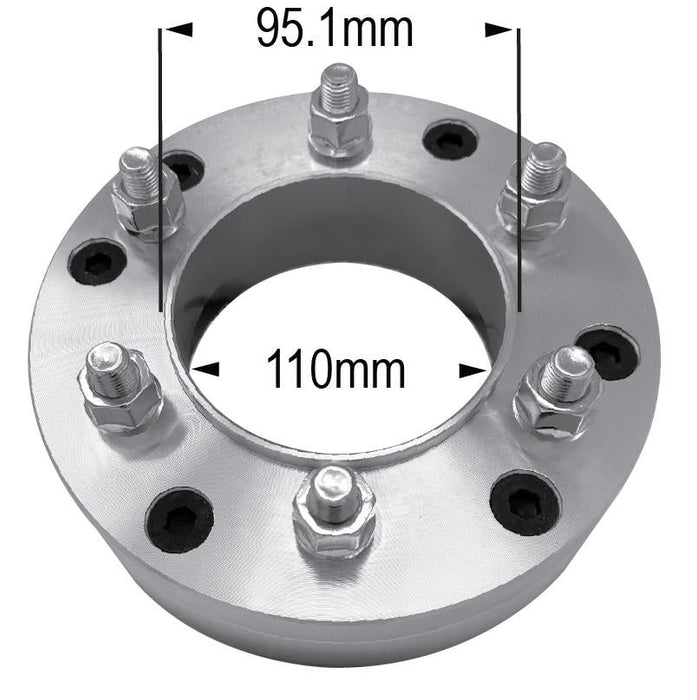 Wheel Adapters Converts 5x150 to New Tundra 6x5.5 Wheels - 2" Thick