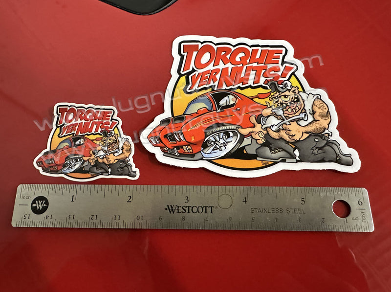 Torque Solution Sticker Torque Yer Nuts Sticker | Automotive Garage Decal | Lug Nut Guys