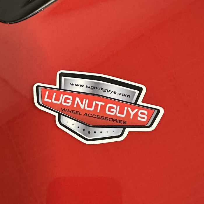 Lug Nut Guys Shield Logo Sticker - Indoors-Outdoors