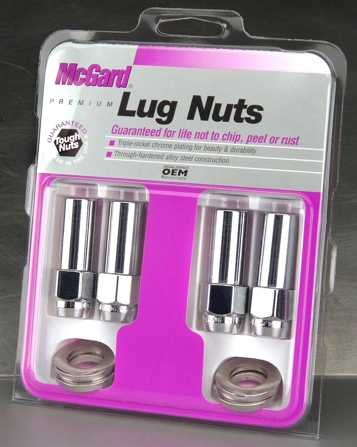 McGard No Rust XL Mag Lug Nut 7/16-20 1.37" Shank, Stainless Cragar Ce ...