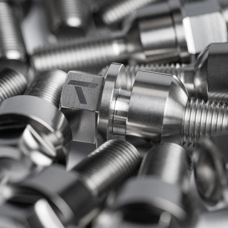 TIKORE SK29 Titanium Lug Bolts for Porsche 14x1.5 Radius Bolt 29mm Shank Pack of 20
