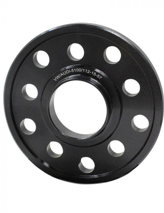 Wheel Spacers 5x100 or 5x112 15mm Thick 57.1mm Hub Centric fits Audi VW