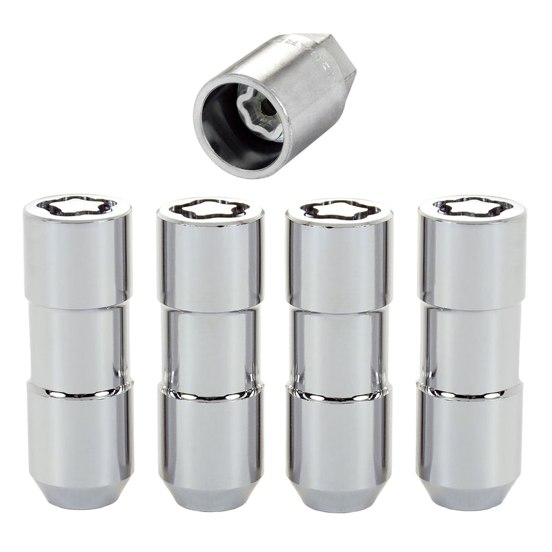 McGard 24130 Locking Lug Nut Set - 1/2-20 Cone Seat - Chrome - Set of Four with Key