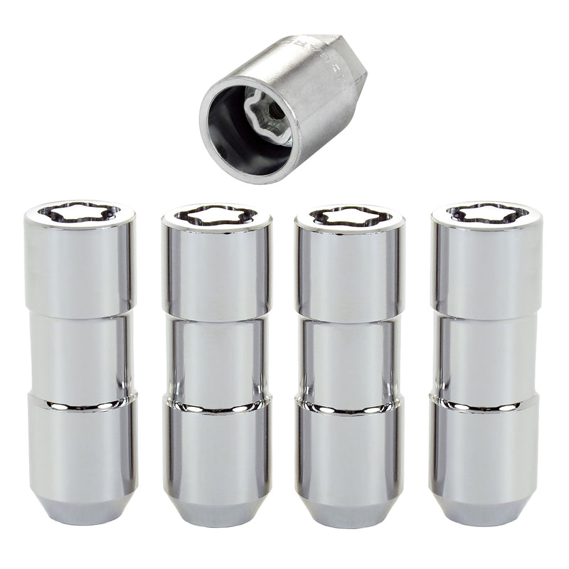 McGard 24134 Locking Lug Nut Set - 1/2-20 Cone Seat - Chrome - Set of Four with Key