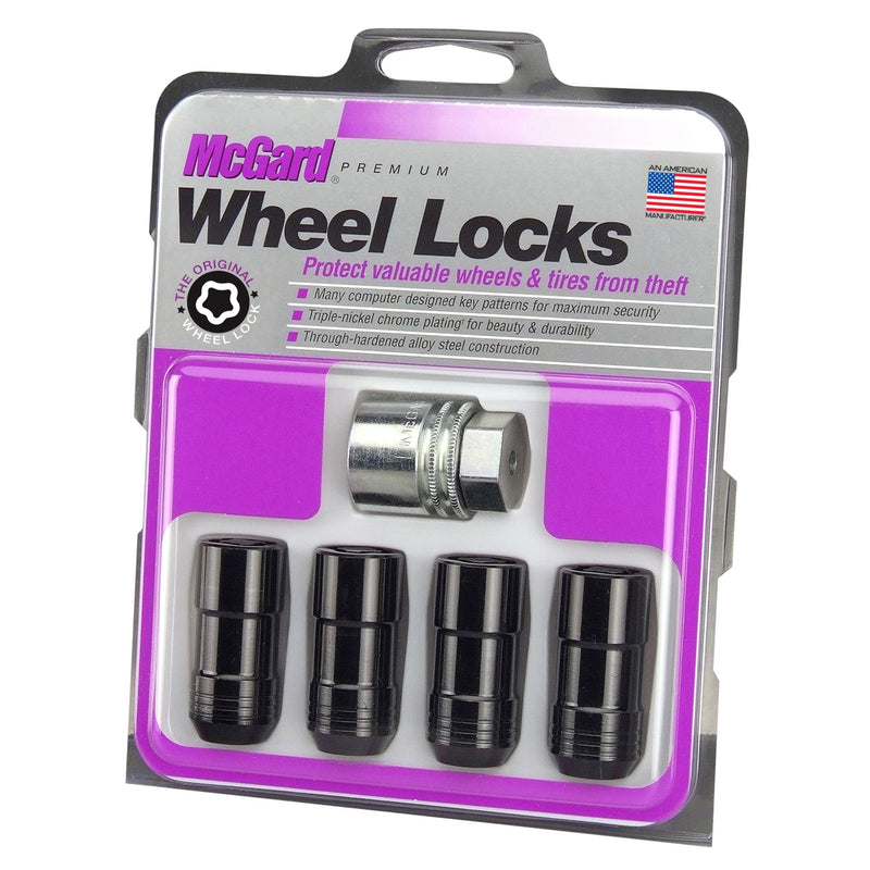 McGard 24208 Locking Lug Nut Set - 14x2 Cone Seat - Black