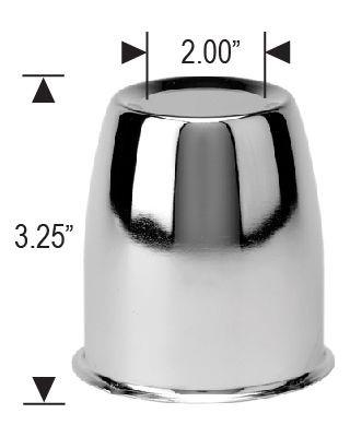 Chrome Center Caps Square Style 2.675" Wheel Bore