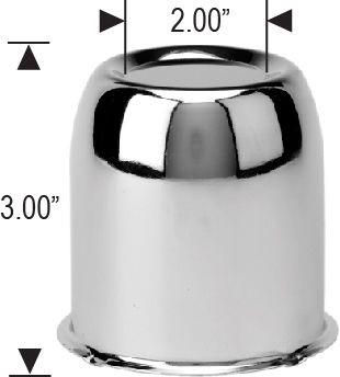 Chrome Center Caps Dome Style 3.18" Wheel Bore