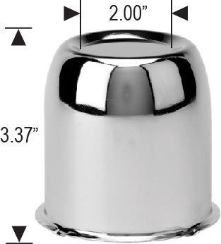 Chrome Center Caps Dome Style 3.25" Wheel Bore