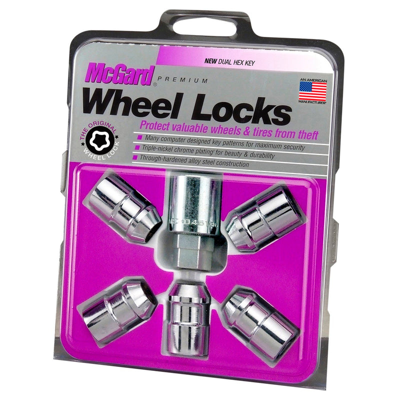 McGard Wheel Locks Chrome 1/2-20 Dual Hex 3/4" & 13/16" 5 Lock Pack 24538