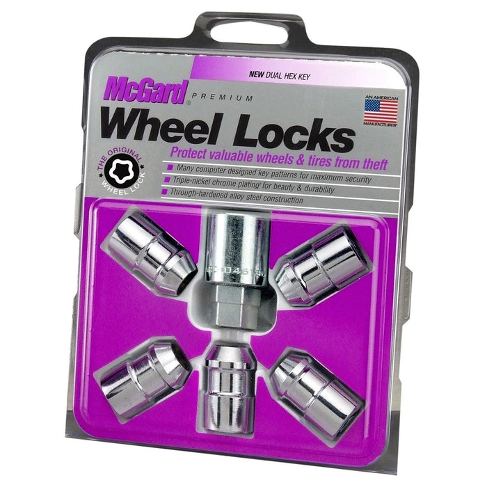 McGard Wheel Locks Chrome 1/2-20 Dual Hex 3/4" & 13/16" 5 Lock Pack 24538